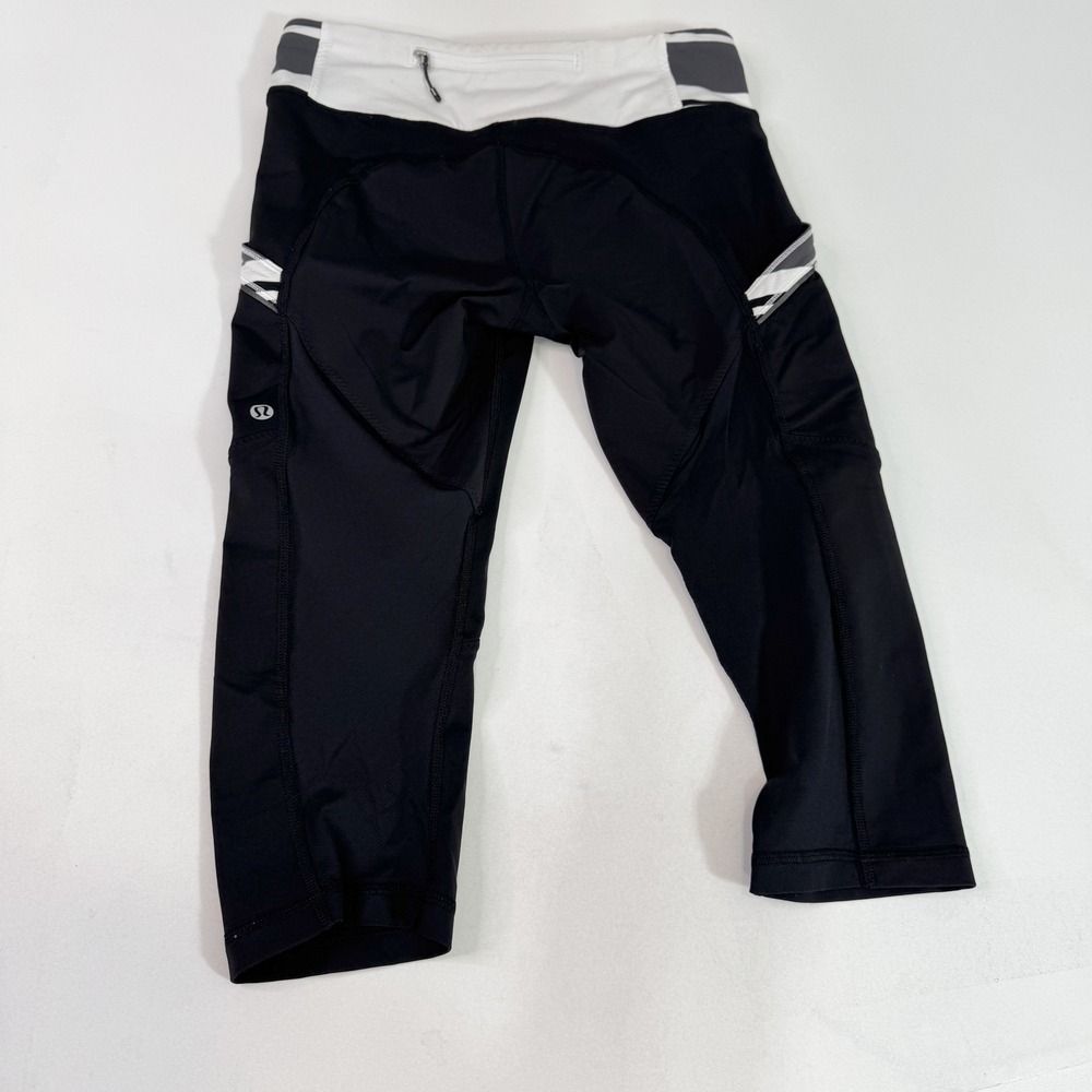 Lululemon Pants Womens 6 Pace Rival Crop Capri LW6986S Reflective Running Athlet - Picture 5 of 8